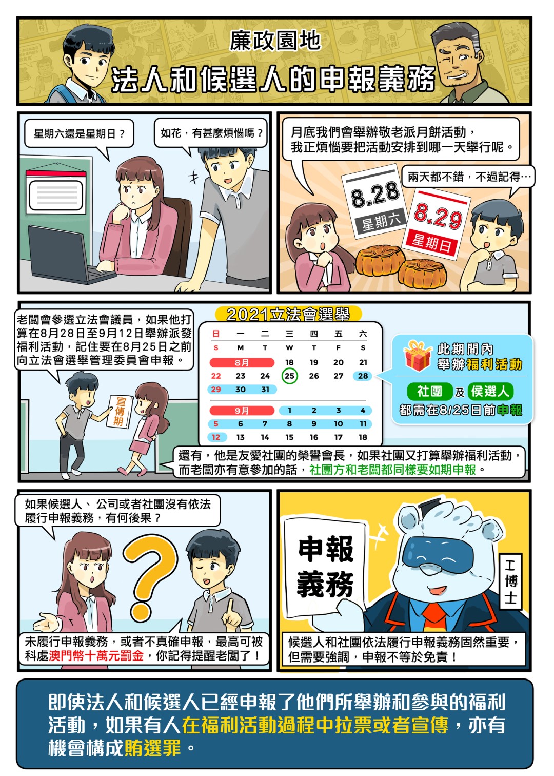 法人和候選人的申報義務